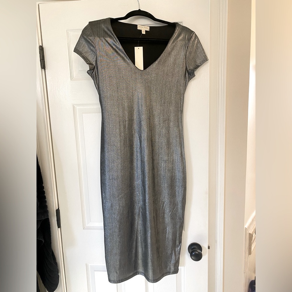 Black/Silver lined dress by See You Monday ~ size L